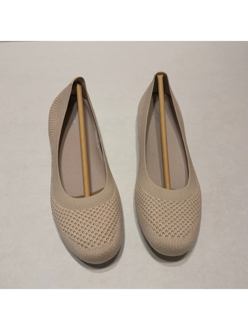 LLUSWIN Beige Knit Ballet Flats Women’s EU 40.5 New